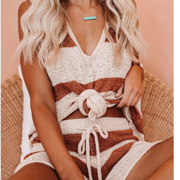 HOLLI Striped Knit Tank Top - Picture 2 of 12